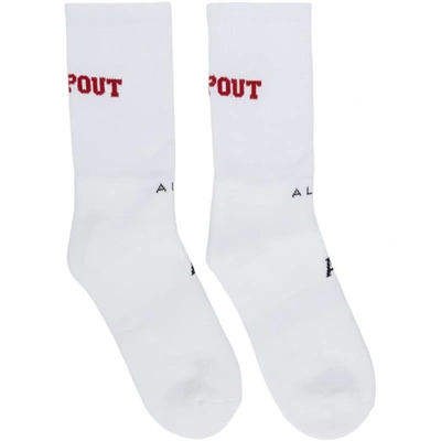 Alyx 1017  9sm White Dropout Socks In 7 White