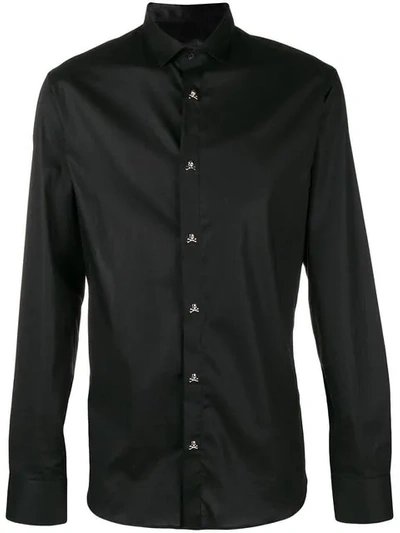 Philipp Plein Skull Buttoned Shirt - Black