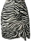 Isabel Marant Étoile Zebra Print Ruffled Mini Skirt - Neutrals In Nude & Neutrals