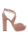 Jimmy Choo Sandals In Pastel Pink