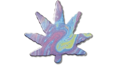 Jibbitz Psychedelic Hemp Leaf In Blue