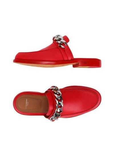 Givenchy Mules In Red