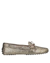 Tod's Loafers In Gold
