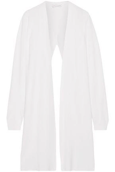 Narciso Rodriguez Woman Split-back Wool And Cashmere-blend Cardigan White