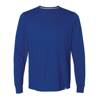 Russell Athletic Essential 60/40 Performance Long Sleeve T-shirt In Blue