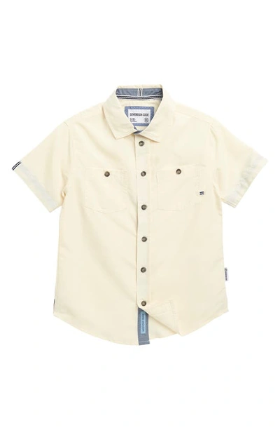 Sovereign Code Kids' Stable Short Sleeve Button-down Shirt In Neutral