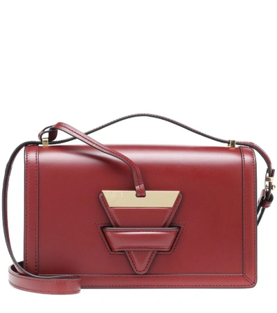 Loewe Barcelona Leather Shoulder Bag In Red