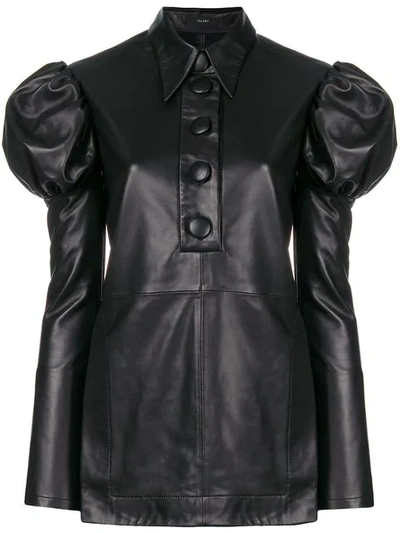 Ellery Breuer Leather Blouse In Black