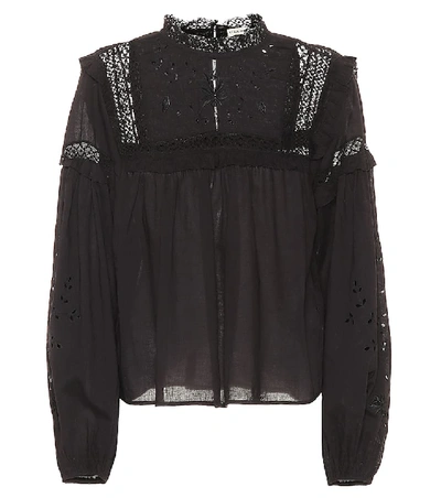 Ulla Johnson Vero Cotton Blouse In Black