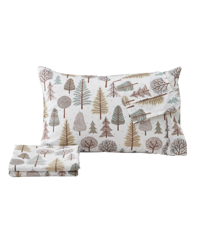 Premium Comforts Rustic Lodge Printed Microfiber 3 Piece Sheet Set, Twin In Lodge - Forest Trail