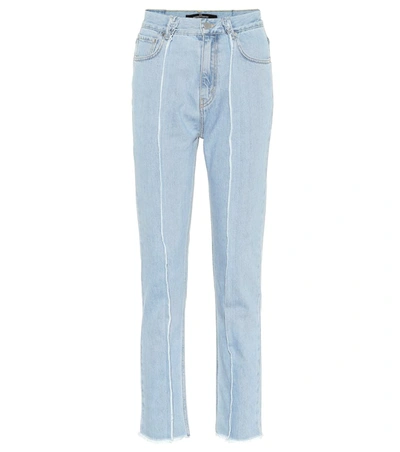 Rokh High-waisted Jeans In Blue