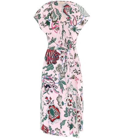 Tory Burch Floral-printed Dress In Pink