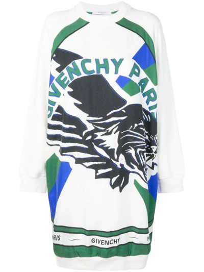 Givenchy Printed Cotton Sweater Dress In White