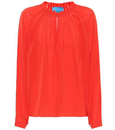 M.i.h. Jeans Sidi Silk Blouse In Red