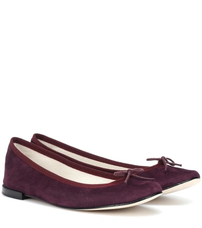 Repetto Cendrillon Suede Ballerinas In Purple