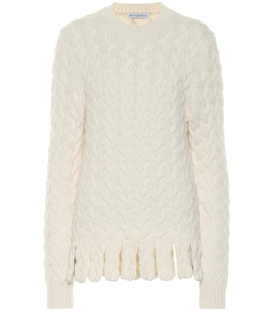 Jw Anderson Wool And Cashmere Sweater In White