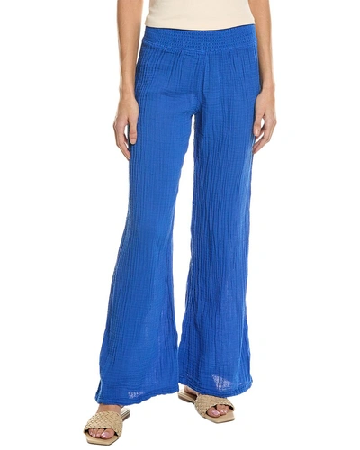 Michael Stars Susie High-rise Wide Leg Pant In Blue