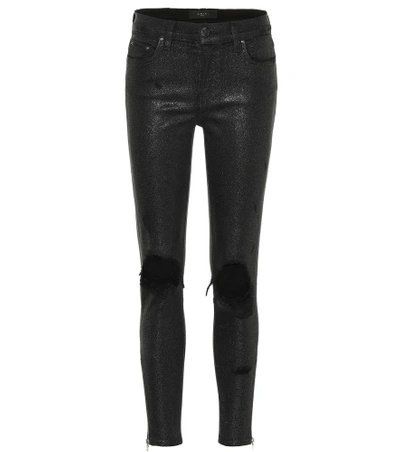 Amiri Glitter Thrasher Jeans In Black