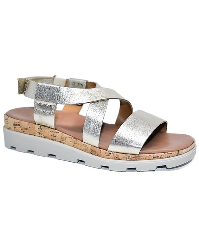 The Flexx Shea Leather Sandal In Silver