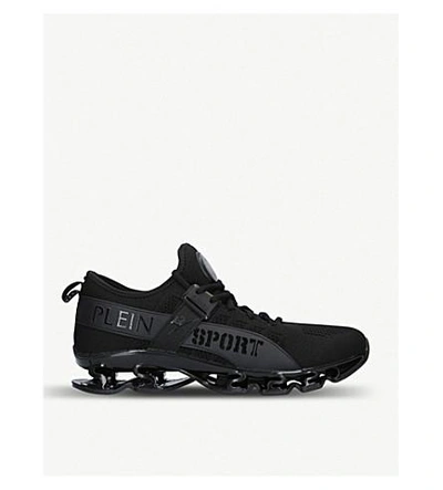 Philipp Plein Sniper Knitted Trainers In Black