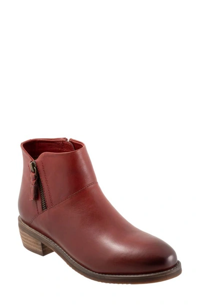 Softwalk Roselle Ankle Boot In Dark Red
