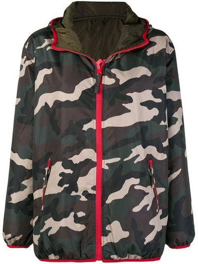 P.a.r.o.s.h . Camouflage Print Hooded Jacket - Green