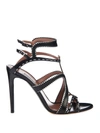 Tabitha Simmons Jasmine Leather Sandals In Black White