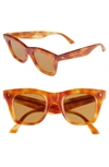 Celine 46mm Square Sunglasses - Orange Havana