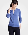 Ann Taylor Petite Ann Cardigan In Blue Cloud