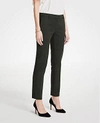 Ann Taylor The Petite Ankle Pant In Dense Twill - Curvy Fit In Andalucian Olive