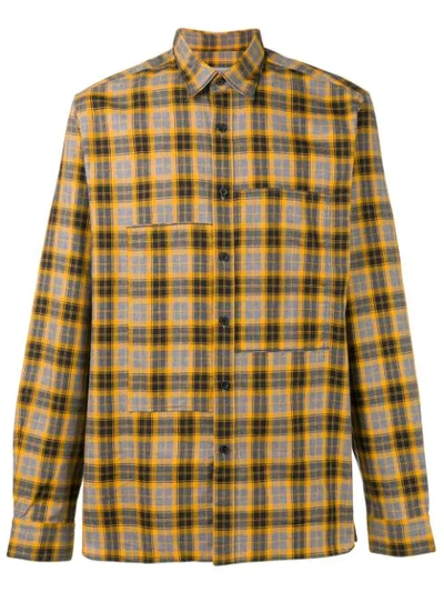 Lanvin Check Front Patch Shirt In Yellow