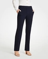 Ann Taylor The Straight Pant In Seasonless Stretch - Classic Fit In True Navy