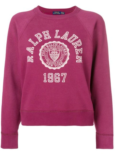 Polo Ralph Lauren Printed Cotton-blend Sweatshirt In Red