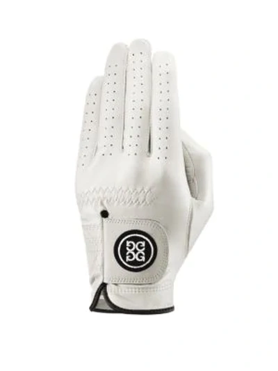 G/fore Left-hand Leather Golf Glove In Snow
