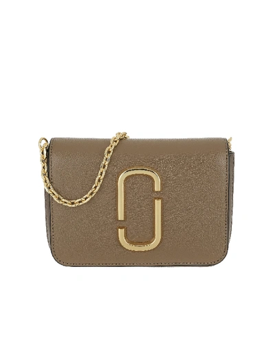 Marc Jacobs Hip Shot Convertible Leather Belt Bag - Grey In French Gray/gold
