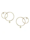 Zoë Chicco Women's Paris 14k Yellow Gold & Diamond Mixed Interlocking Circle Stud Earrings