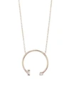 Zoë Chicco Women's Medium Open Circle Baguette Diamond & 14k Yellow Gold Pendant Necklace