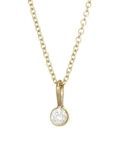 Zoë Chicco Women's 14k Yellow Gold & Diamond Chain Pendant Necklace