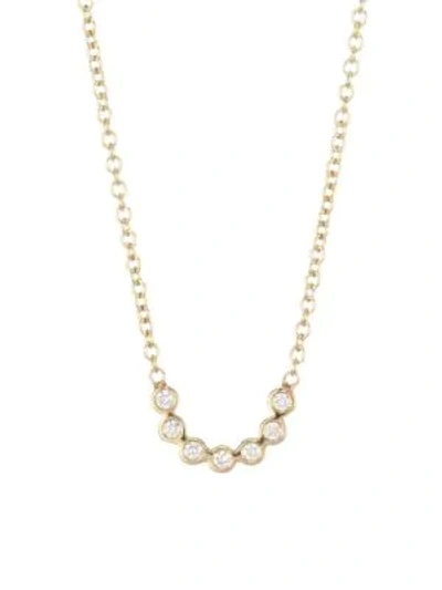 Zoë Chicco Women's 14k Yellow Gold & Diamond Bezel Necklace