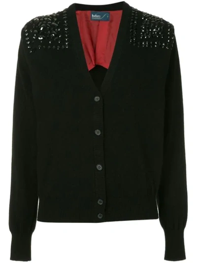 Kolor Embellished Knitted Cardigan - Black