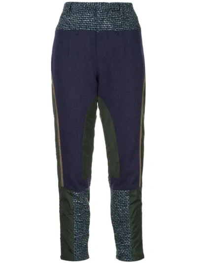 Kolor Patchwork Tapered Trousers - Purple