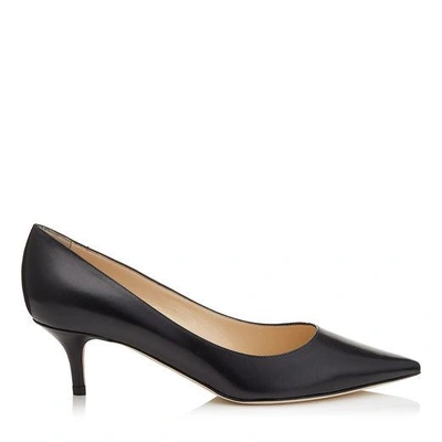 70%オフセールJIMMY CHOO AZA50 KID LEATHER PUMPS Black Kid Leather Pointy Toe Pumps | Romy 85 | Pre Fall 16