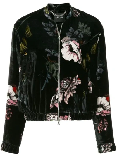 Markus Lupfer Floral Print Jacket - Black