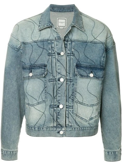 Wooyoungmi Stitch Detail Denim Jacket In Blue
