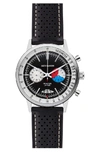 Jack Mason Racing Chronograph Leather Strap Watch, 40mm In Black