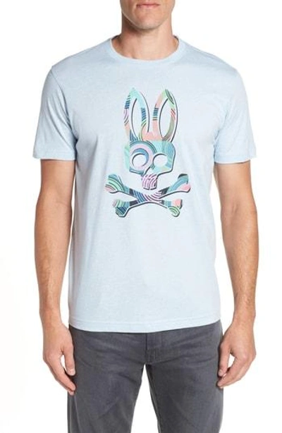 Psycho Bunny Logo Graphic T-shirt In Heather Ice