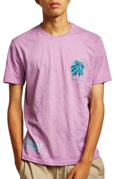 Topman Sundays Marbled T-shirt In Pink