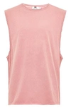 Topman Raw Edge Sleeveless T-shirt In Pink