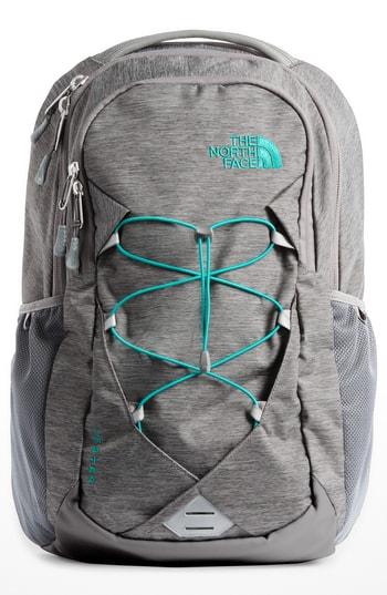 grey north face backpack
