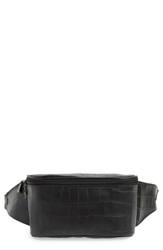 Longchamp Crocodileembossed Belt Bag/fanny Pack In Black ModeSens